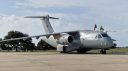 The first Portuguese KC-390 after its landing at Beja air base. (Photo: Portuguese Air Force)