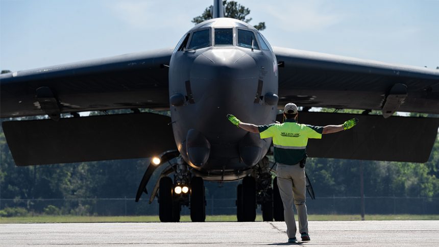 B-52 land civil airport