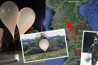 North Korea balloons