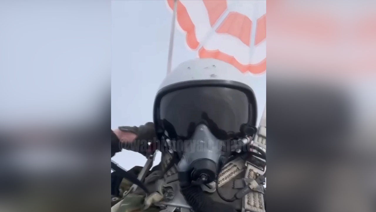 Russian Pilot Films Ejection From His Damaged Flanker Fighter Jet