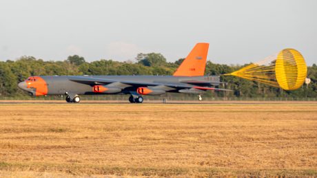 The U.S. Air Force Has Released The First Official Images Of The B-52 In Orange Paint Scheme