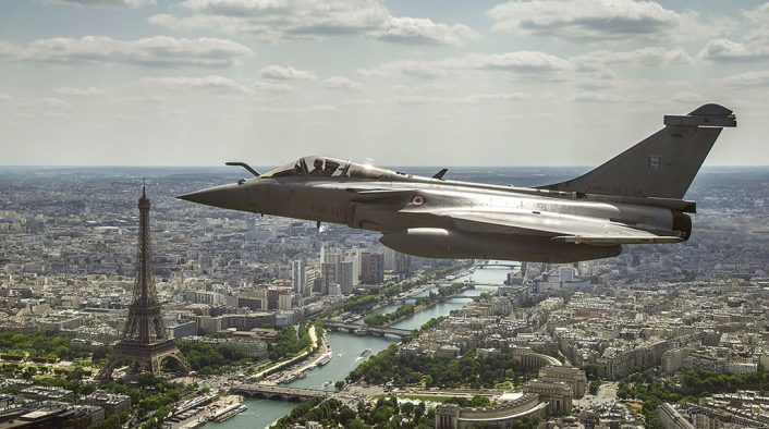 French Rafale over Paris