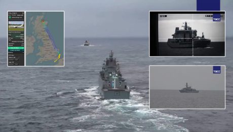 Russian Ships Shadowed Through English Channel by Royal Navy and Royal Air Force Patrols