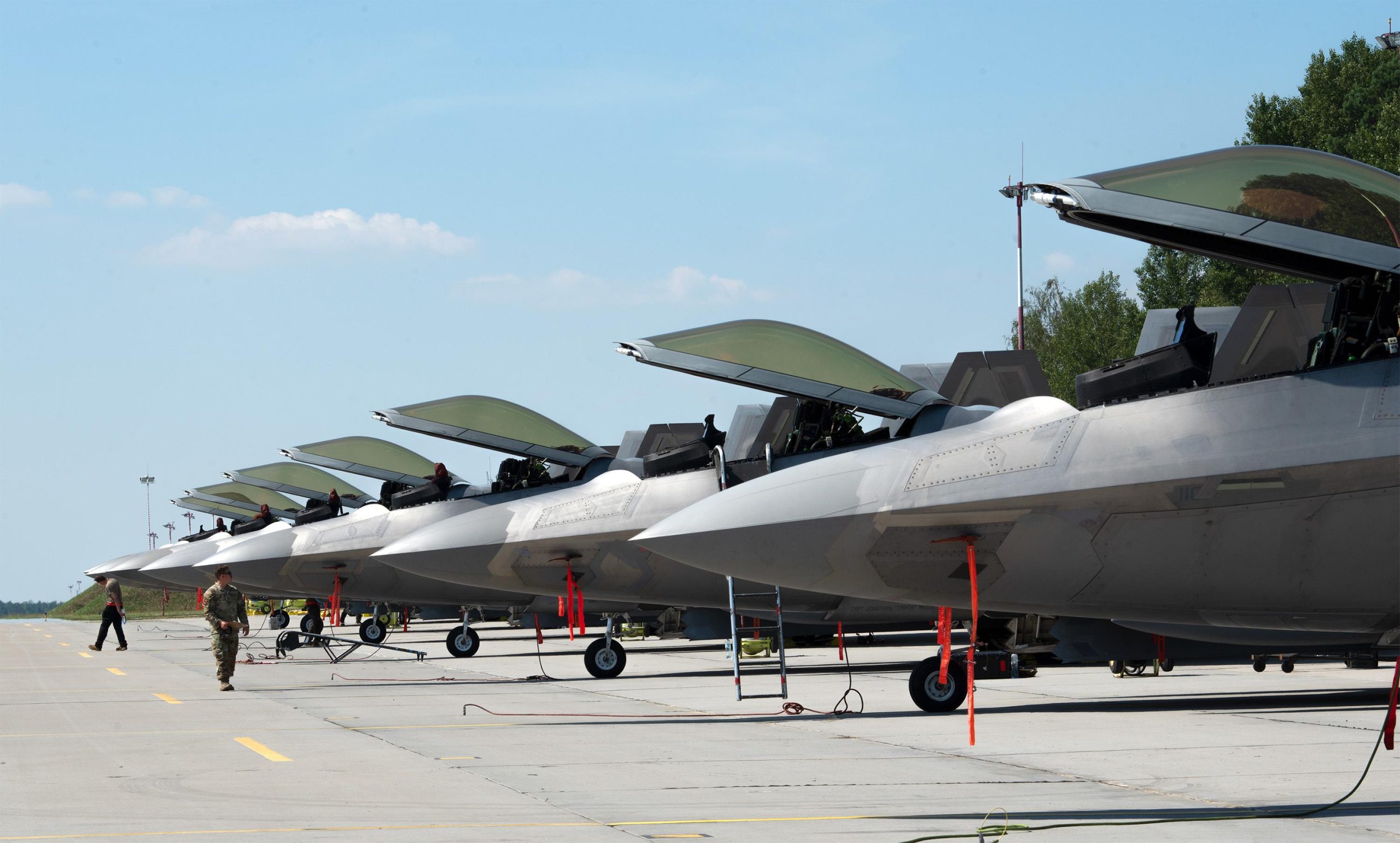 U.S. Air Force F-22A Raptors Return From Rapid Deployment to the Middle East