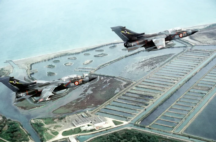 Two Italian Air Force Tornado IDS aircraft