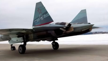 Russian Su-57 Spotted With Flat 2D Thrust Vectoring Nozzle