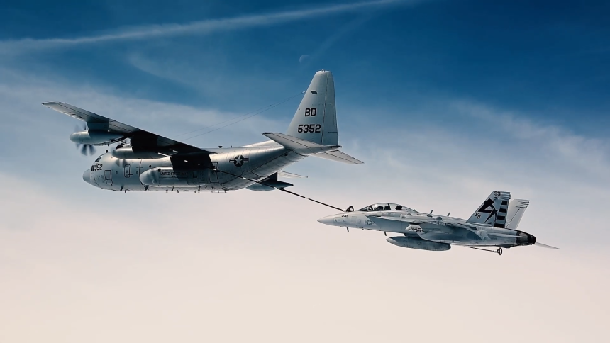 U.S. Navy KC-130T refueling test