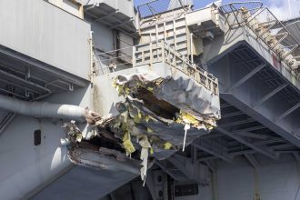 USS Truman damage