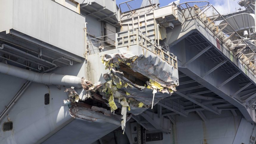 USS Truman damage