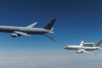 KC-46 refuels E-7