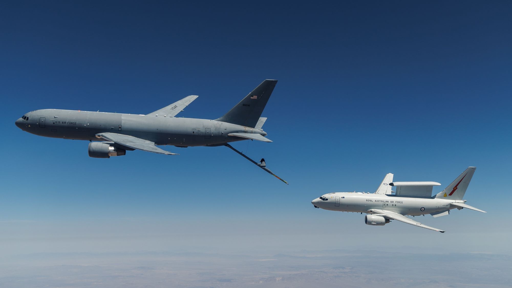 KC-46 Pegasus Cleared to Refuel E-7A Wedgetail in Trilateral Agreement with US, Australia and UK