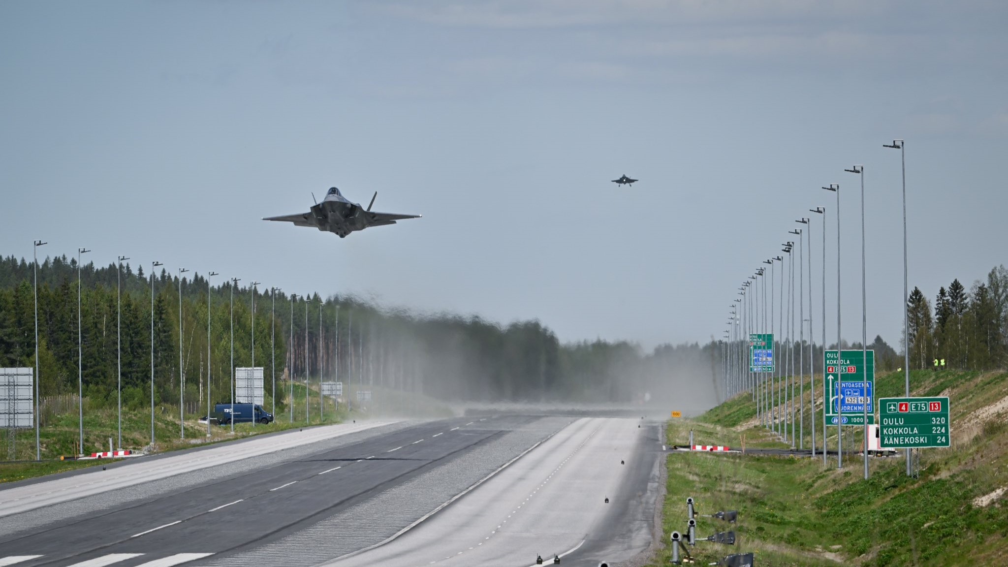 Dutch F-35s Conduct Highway Operations with Finnish F/A-18s