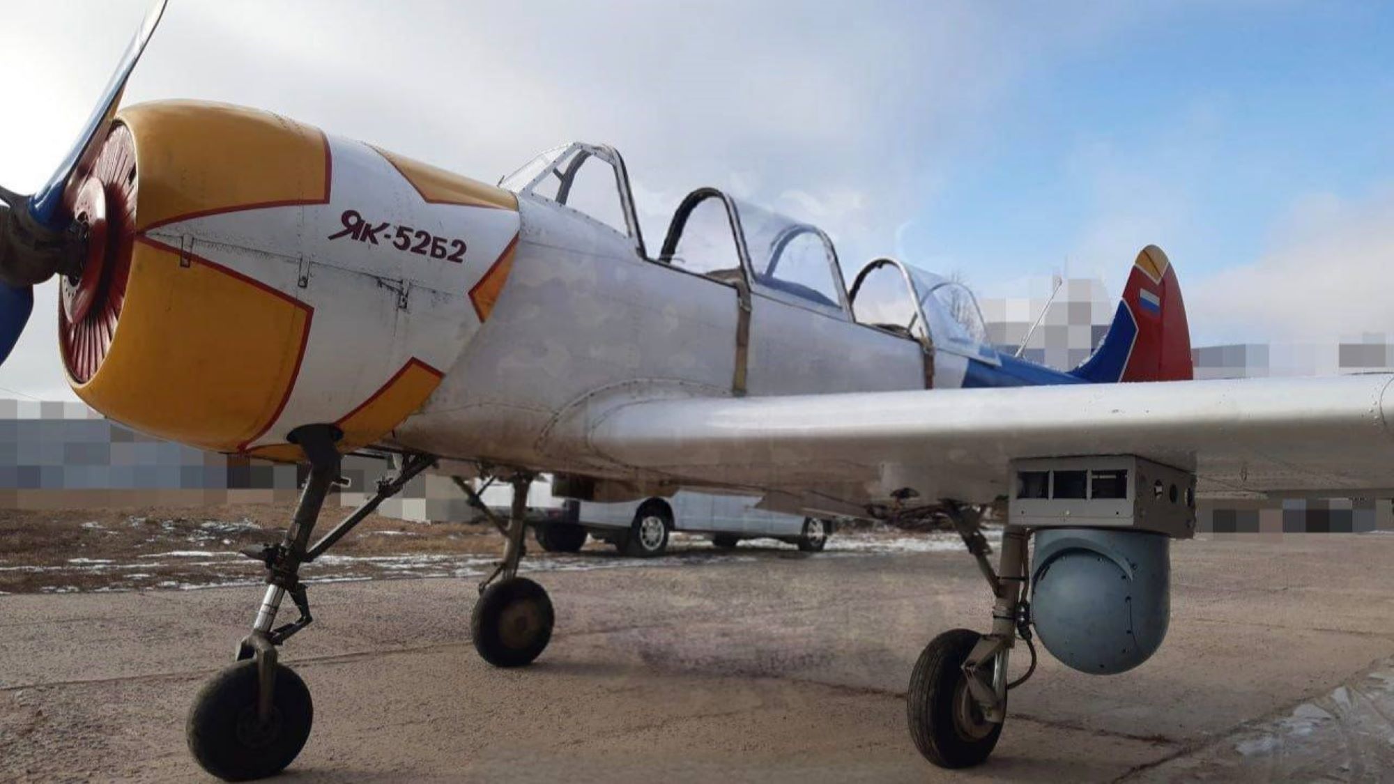 Russia Equips Yak-52 with Shotgun to Shoot Down Ukrainian Drones