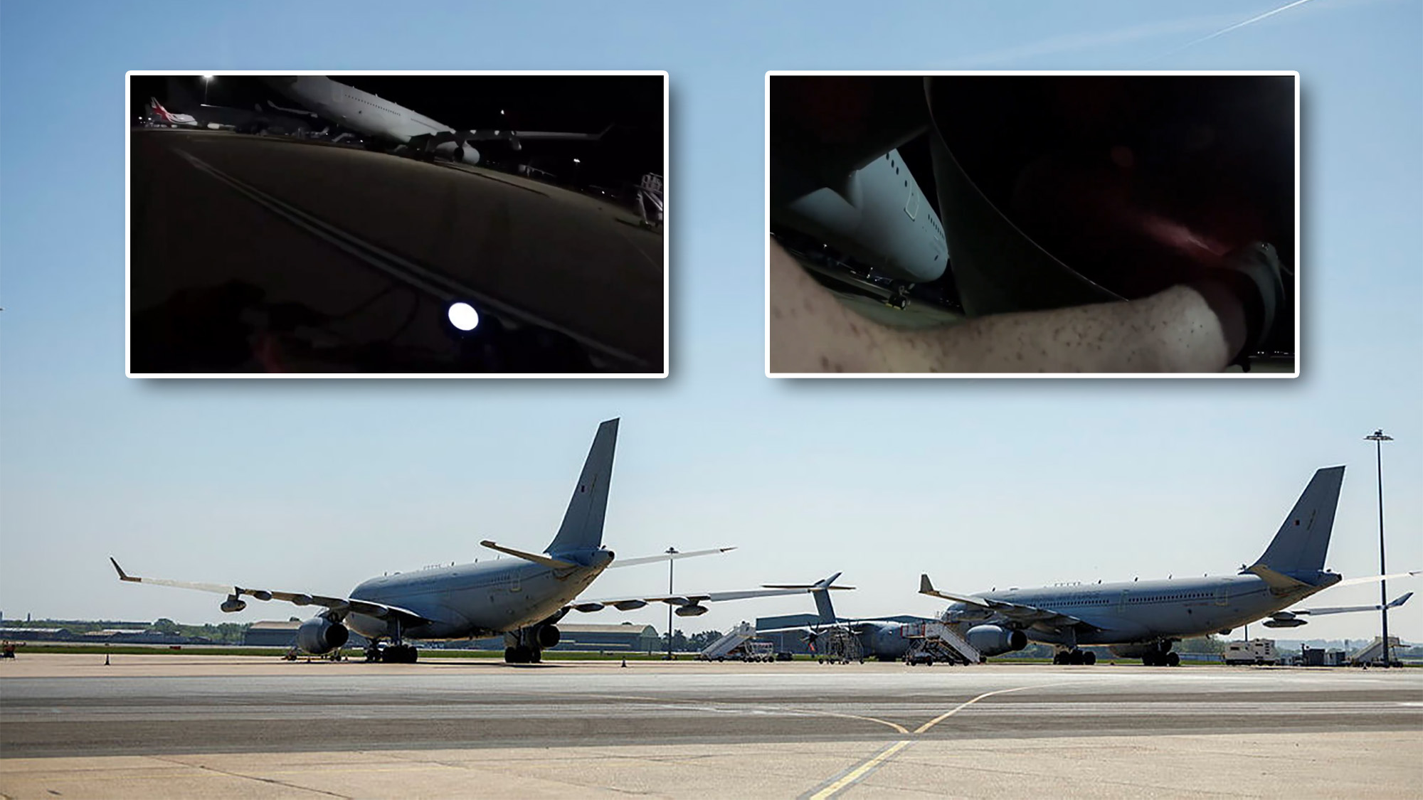 Major Security Breach at RAF Brize Norton Sees Protesters Spray Voyager Aircraft With Paint