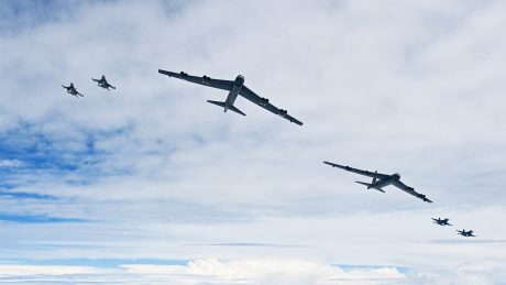 B-52s Escorted by Japanese and South Korean Fighters in Trilateral Exercise