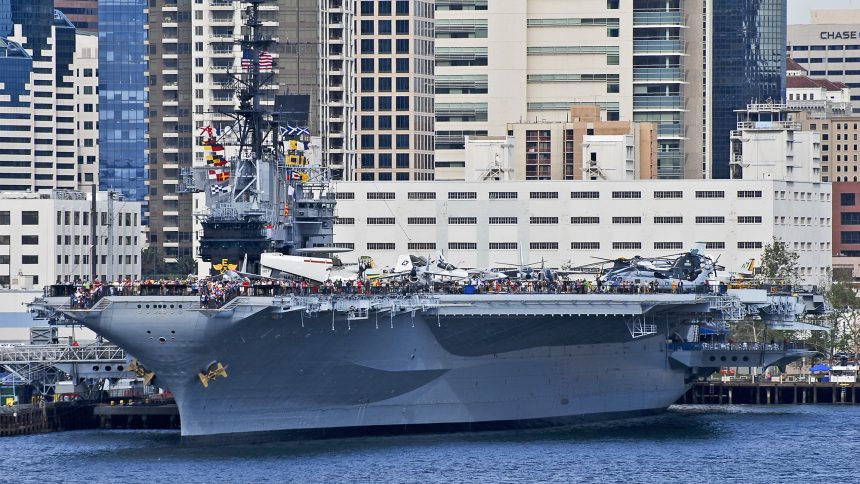 Boat Collides with USS Midway