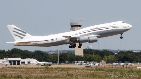 Qatar-Donated 747-8 Spotted In Texas Ahead Of ‘Air Force One’ Refit