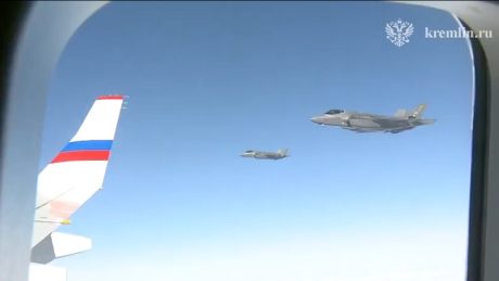 F-35s Escort Putin’s Aircraft on Return Flight to Russia