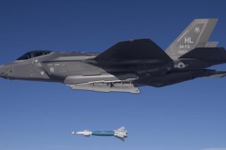 Quadcopter Guides GBU-12s from F-35A