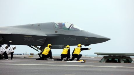 J-35, J-15 and KJ-600 Shown Operating Off PLA Navy’s Fujian Carrier