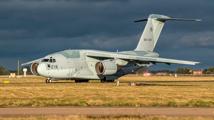 Kawasaki C-2 Arrives RAF Coningsby, UK