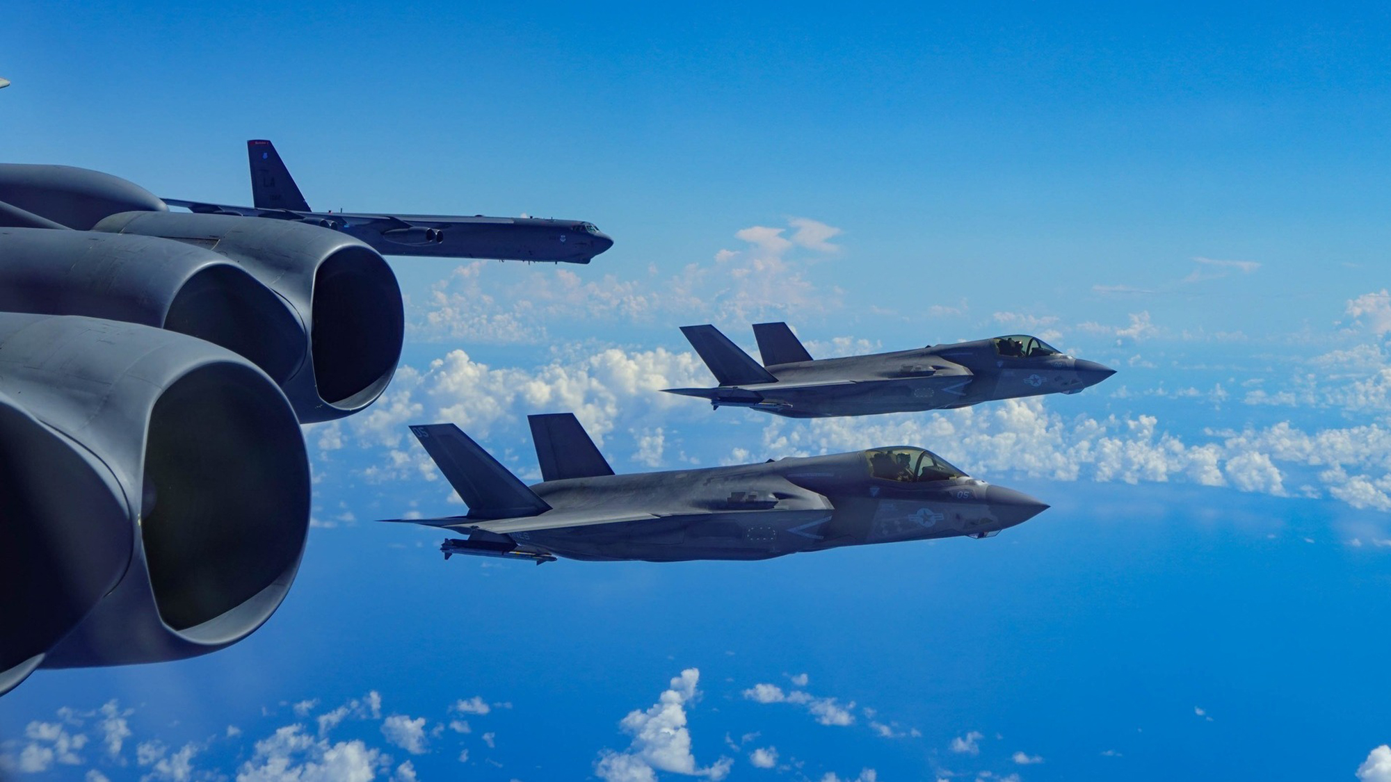 US Air Force releases photos of F-35B escorting B-52 off Venezuela US Air Force releases photos of F-35B escorting B-52 off Venezuela