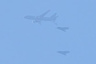 KC-46 Refuels F-117