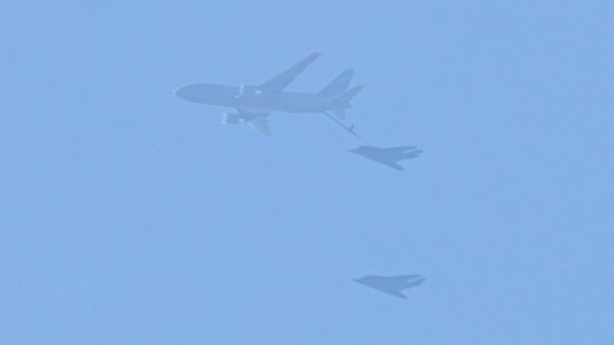 KC-46 Refuels F-117