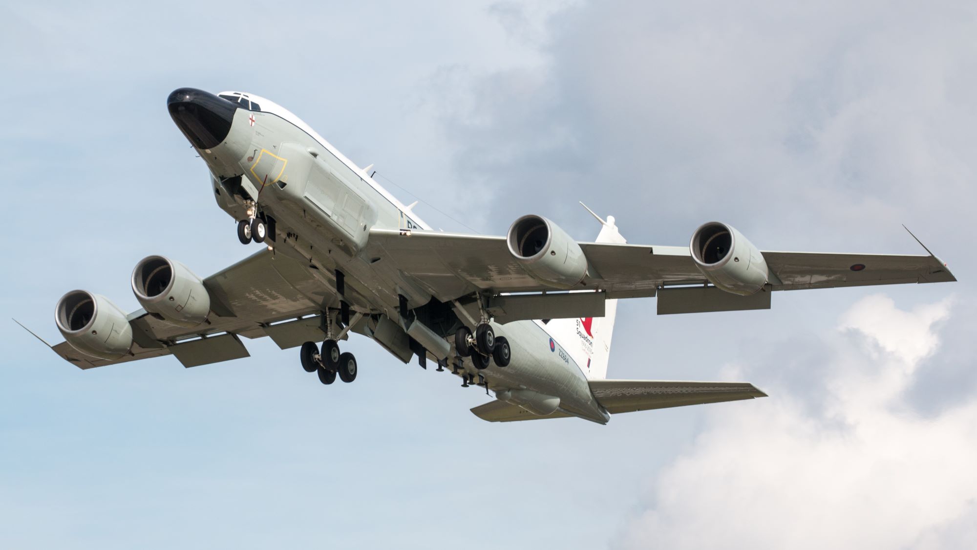 RAF RC-135Ws and P-8As fly 10,000 miles of patrol along NATO's eastern flank