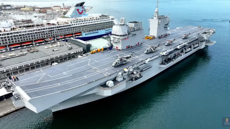 LHD Trieste, Italian Navy’s Largest Warship Since WWII, Receives Its Battle Flag
