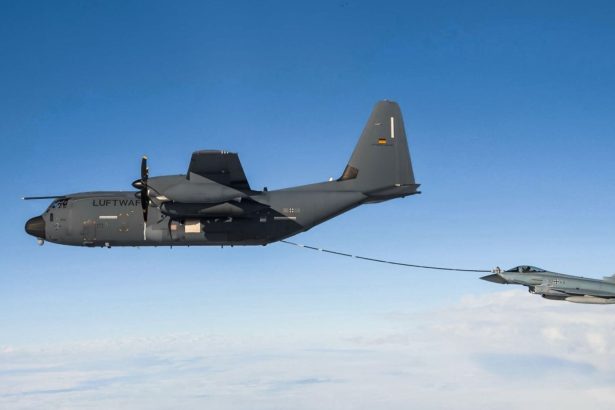 Germany KC-130 Refuels Eurofighter