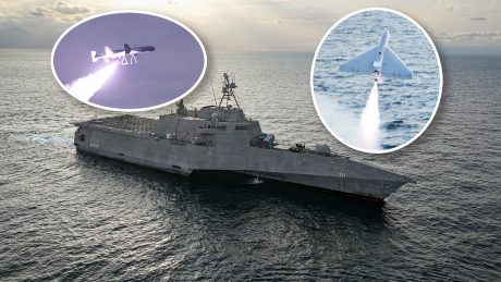 US Navy Attack Drone Launch
