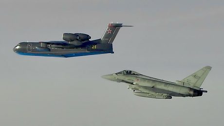 Italian Eurofighters Intercept Rare Russian Navy Be-200 Flying Boat Over the Baltic