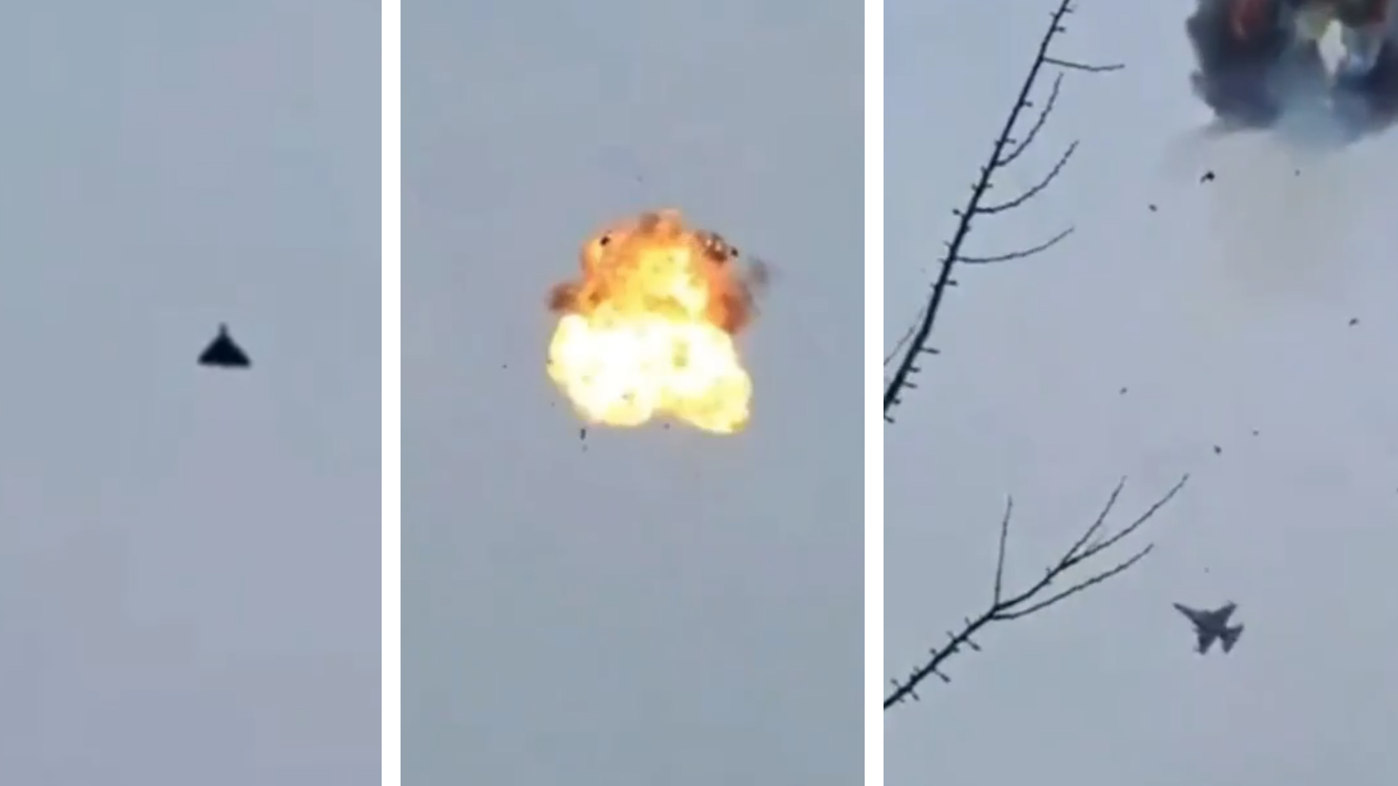 New Video Shows Ukrainian F-16 Scoring Gun Kill on Russian Drone