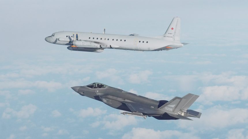 Il-20M intercepted by Norwegian F-35s