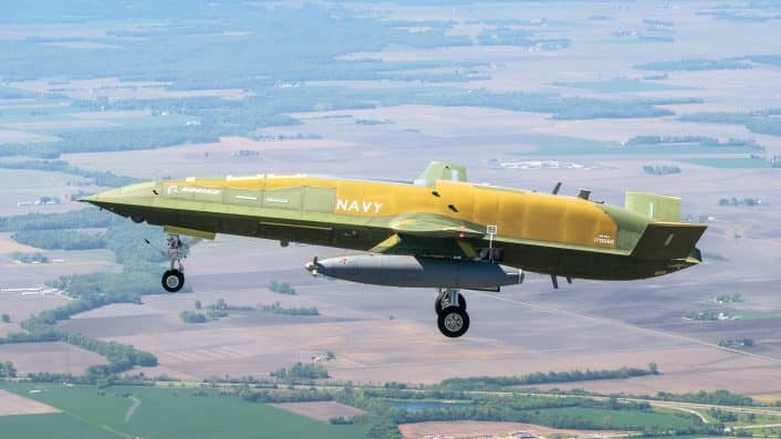 The MQ-25 Stingray flew for the first time.