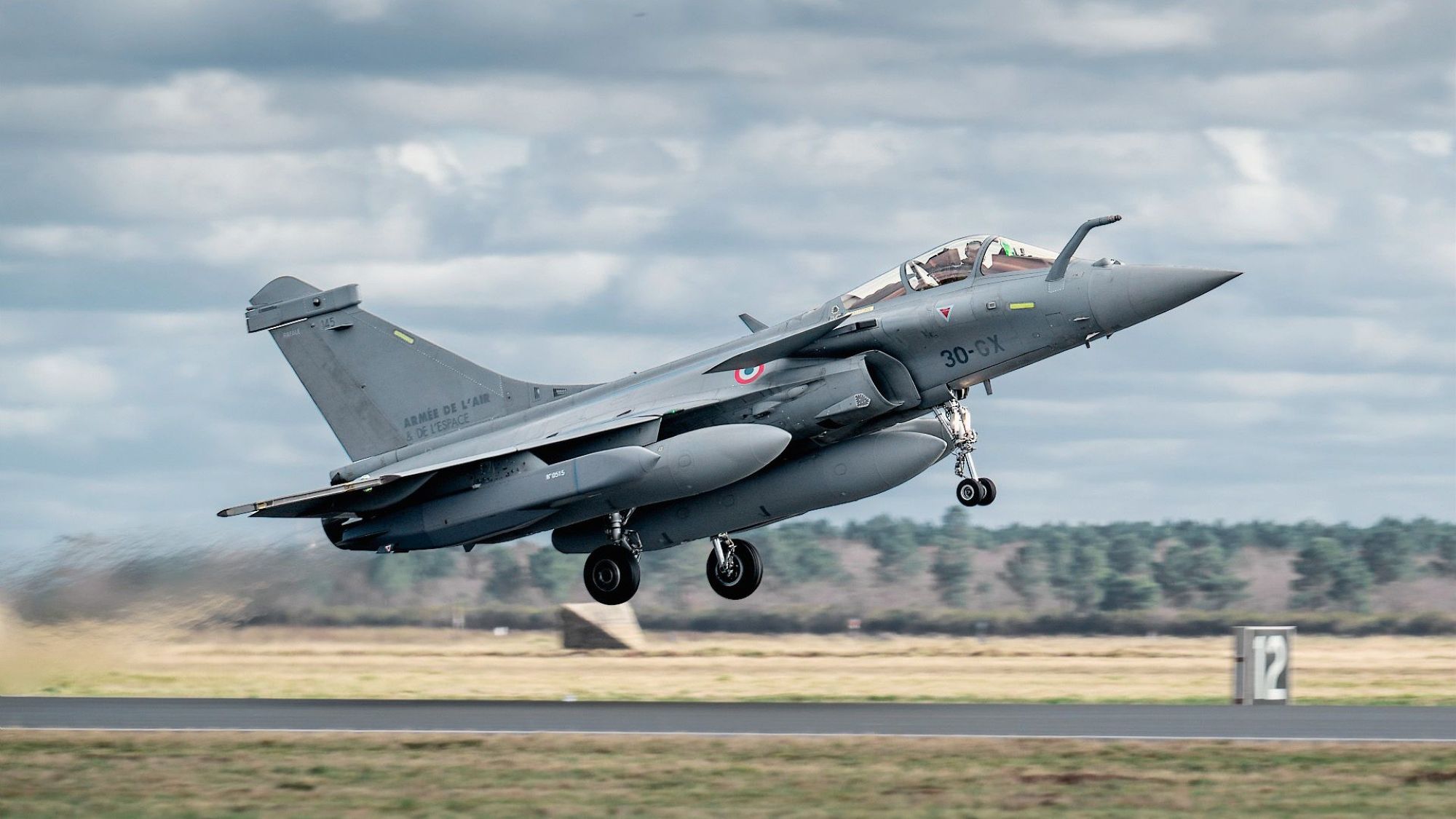 French Rafale Spotted with Laser-Guided Rocket Pod