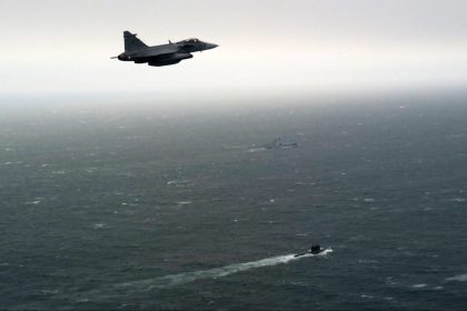 Swedish Gripen Russian submarine