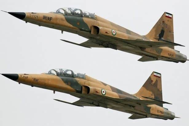 Iranian F-5 fighter strike