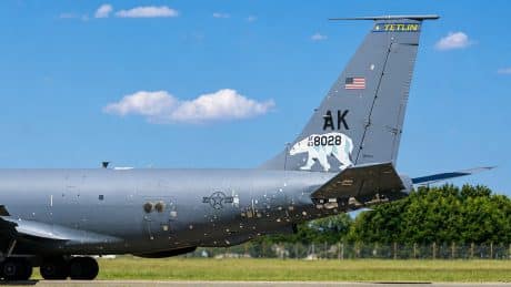 KC-135 battle damaged