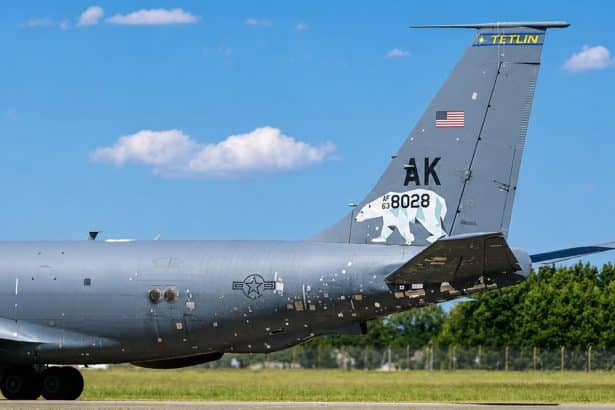 KC-135 battle damaged