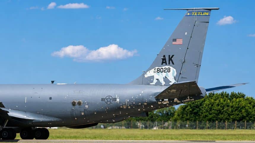 KC-135 battle damaged