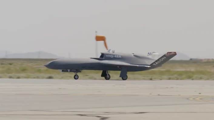 autonomous taxi tests of the YFQ-48A Talon Blue