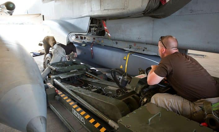 Image 5 Tornado under fuselage mounting rails being fitted with StormShadow Missiles