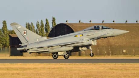 RAF Typhoons Intercept Qatar Airliner