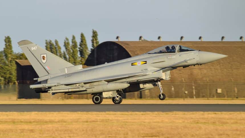 RAF Typhoons Intercept Qatar Airliner