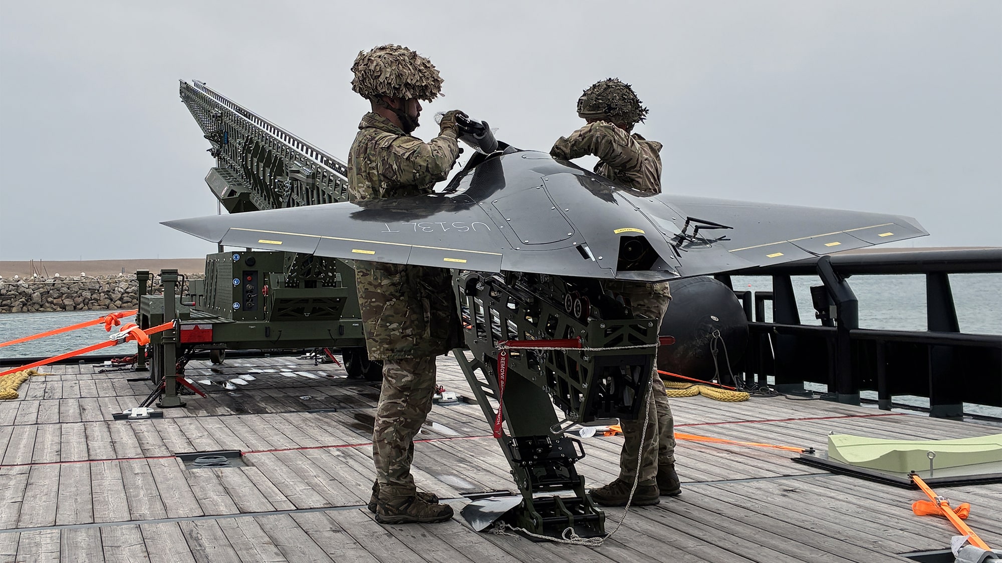 Royal Navy Trials First At-Sea Strike Drone Launch