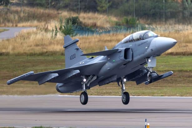 Gripen F First Flight
