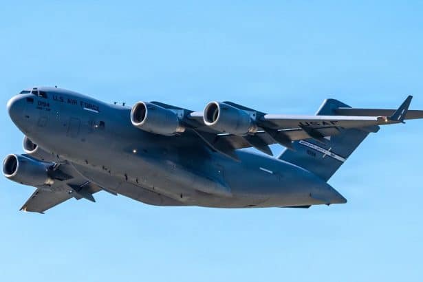 Damaged C-17 Repaired