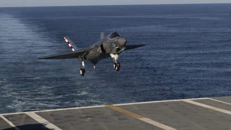 F-35C Lands on Ford carrier